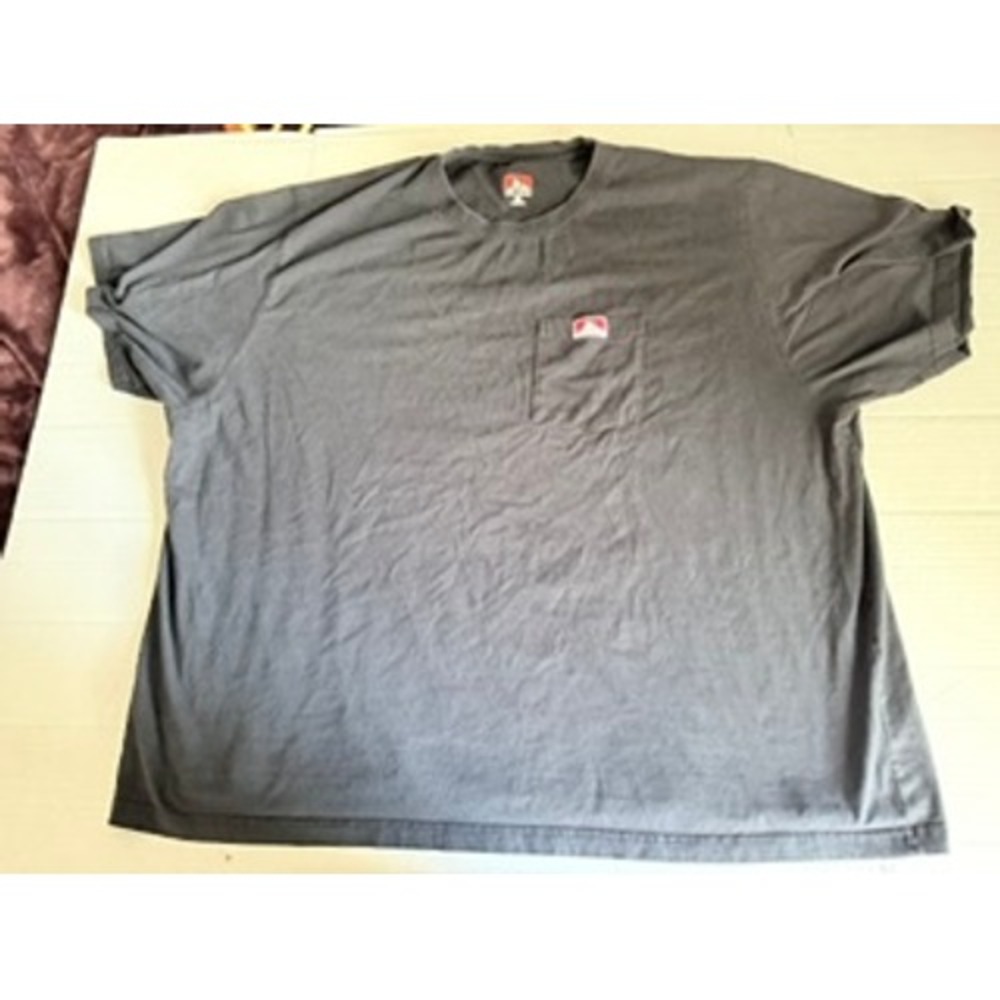 Ben Davis Mens Short Sleeve Pocket T-Shirt Charcoal Gray Heavy Duty Workwear 3XL